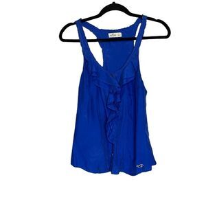 5 for $25🔥Hollister Royal Blue Button Up Tank Top Small